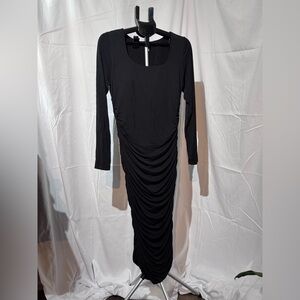 Elegant Black Long Sleeve Dress